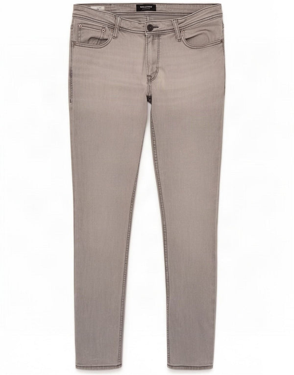 Jack & Jones Herren Liam Skinny Jeans W34 L34 Graue Baumwolle
