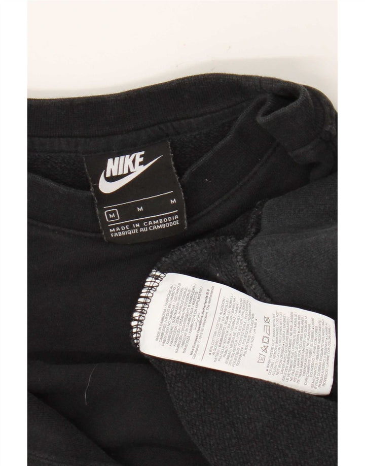Nike Herren-Sweatshirt mit Swoosh-Grafik, mittlere schwarze Baumwolle