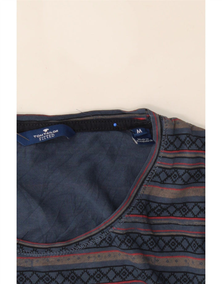 TOM TAILOR Mens T-Shirt Top Medium Navy Blue Striped Vintage Tom Tailor and Second-Hand Tom Tailor from Messina Hembry 