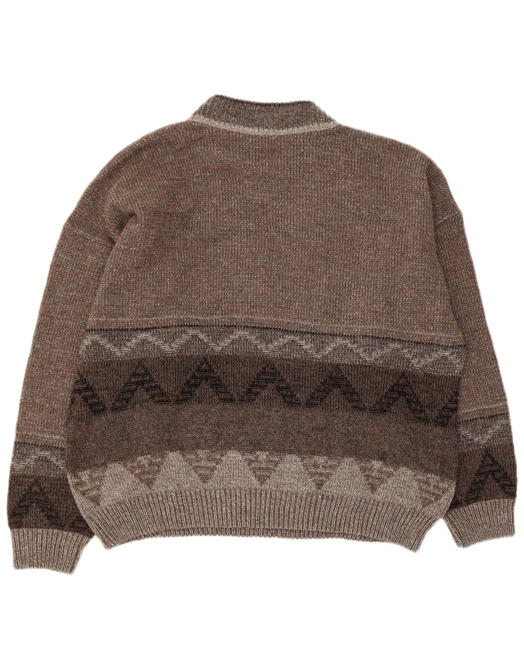 Pitti Herren-Pullover mit Rollkragen, XL, grau, geometrisches Acryl