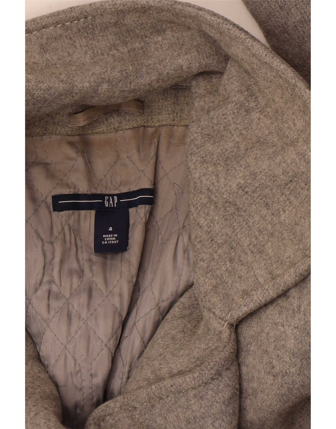 Gap Damen Zweireihiger Mantel US 4 Small Grau