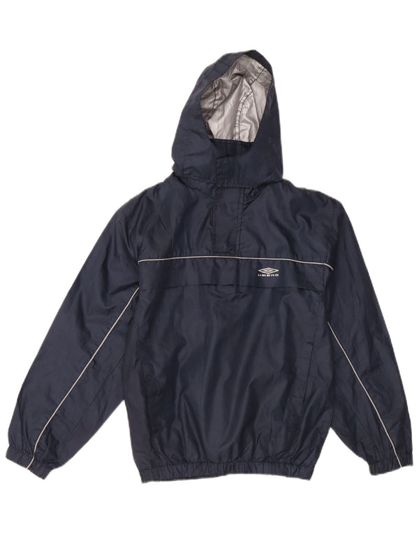 UMBRO Jungen-Kapuzenpullover-Regenjacke, 7–8 Jahre, marineblaues Polyester