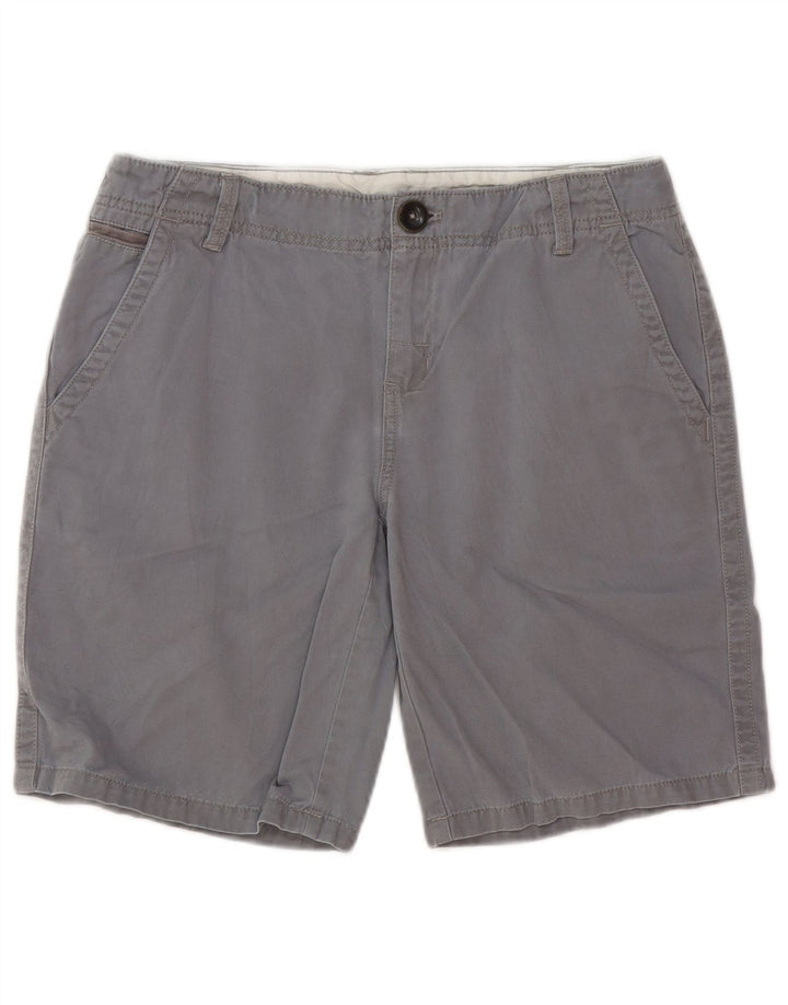 Eddie Bauer Damen Chino-Shorts US 8 Medium W30 Graue Baumwolle