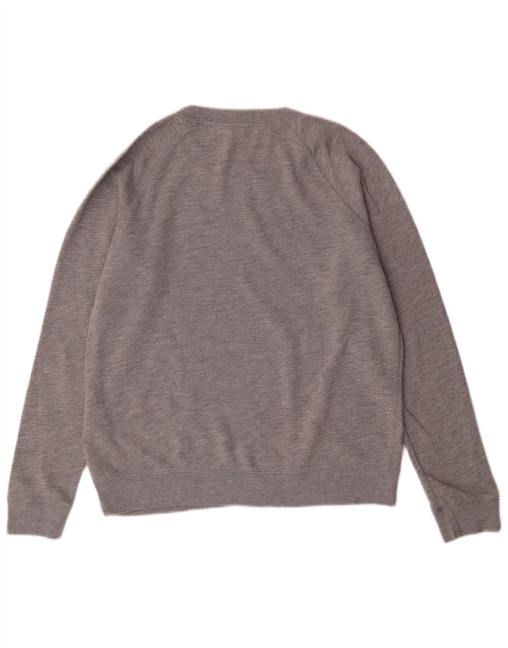 JACK WILLS Damen Sweatshirt Pullover UK 12 Mittelgraue Baumwolle