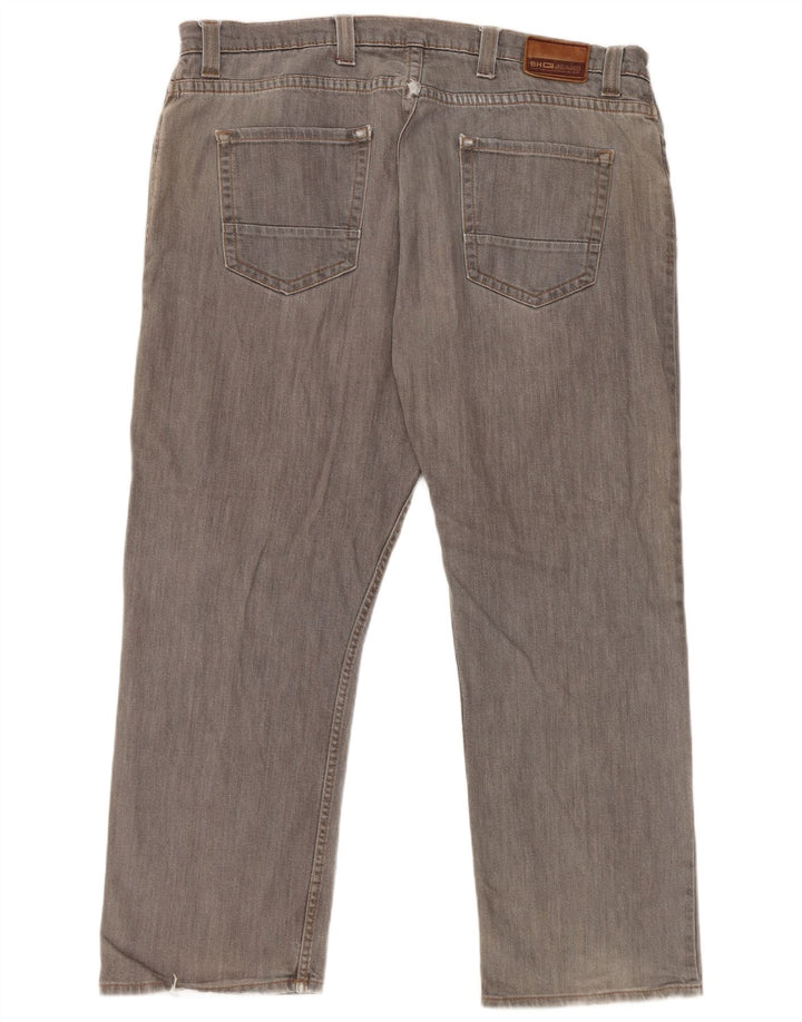 Marks & Spencer Herren Blue Harbor Straight Jeans W40 L29 Graue Baumwolle