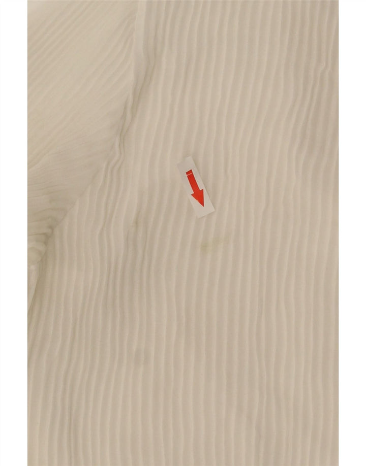 Zara Damen Hemdbluse UK 10 Small Weiß Polyester