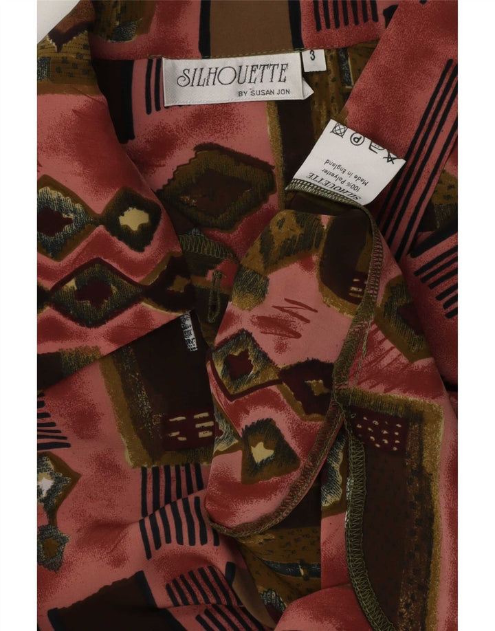 Silhouette Damen-Hemdbluse, Gr. 42, groß, mehrfarbig, geometrisch