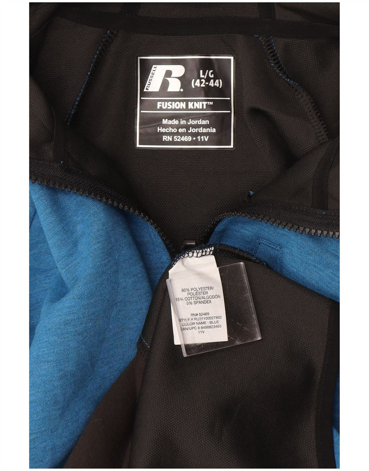 Russell Athletic Herren-Kapuzenpullover mit Reißverschluss, UK 42/44, große blaue Baumwolle