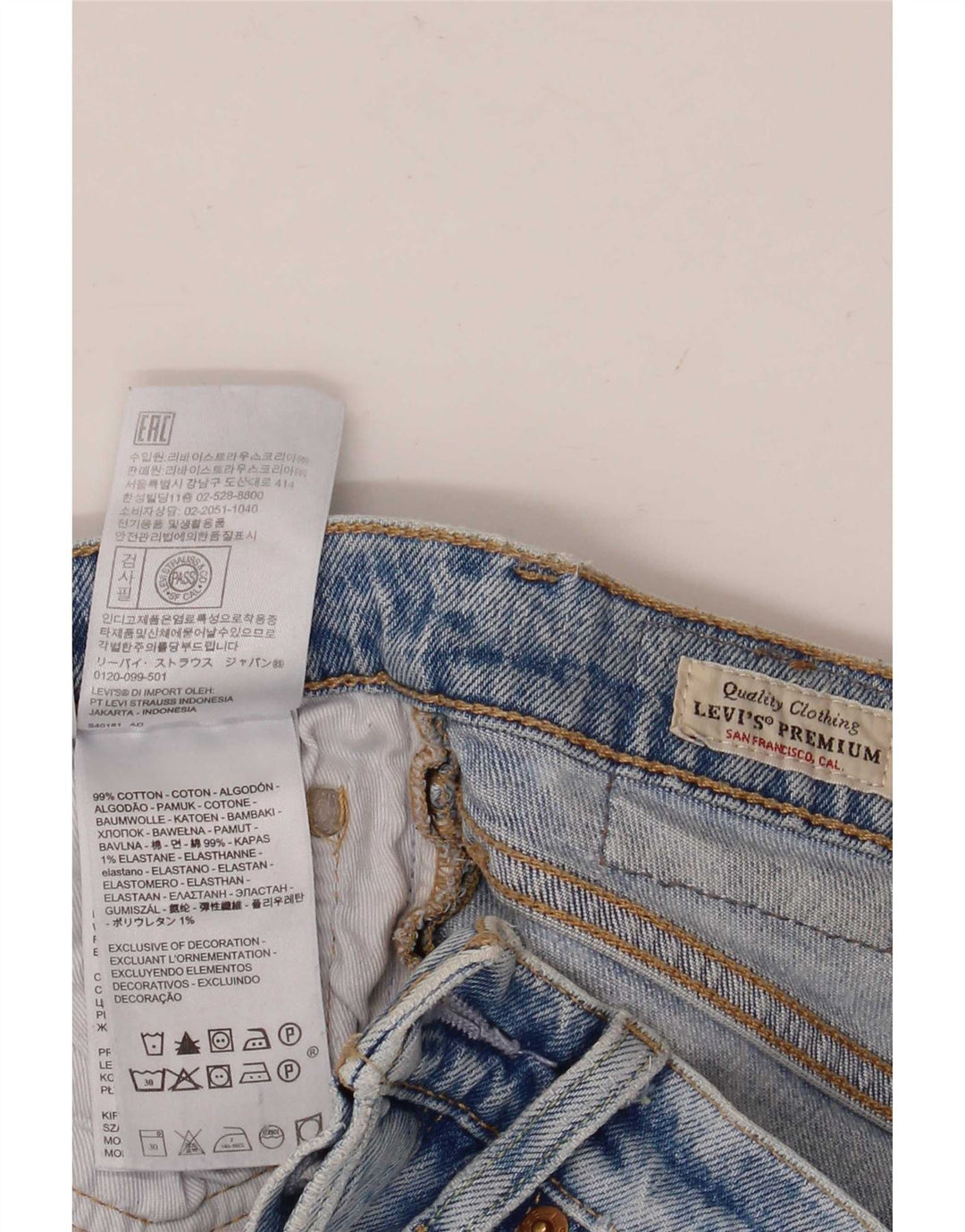 Levi's Damen Slim Jeans W25 L30 Blaue Baumwolle