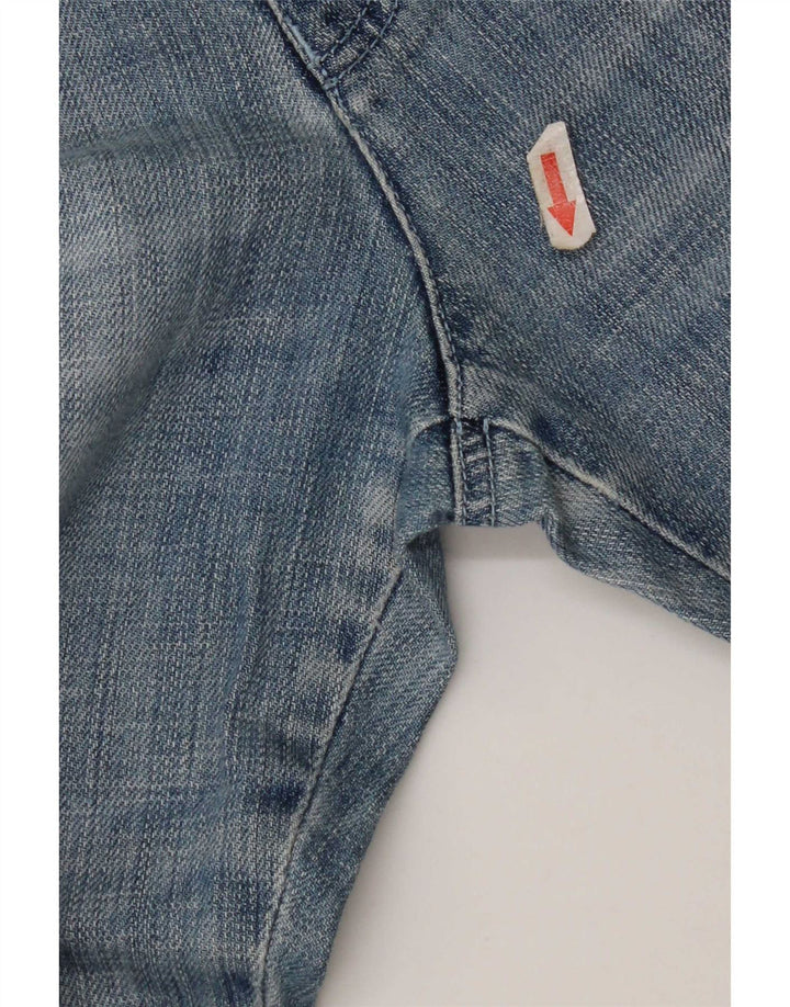 Armani Damen Bootcut Jeans W30 L29 Blaue Baumwolle