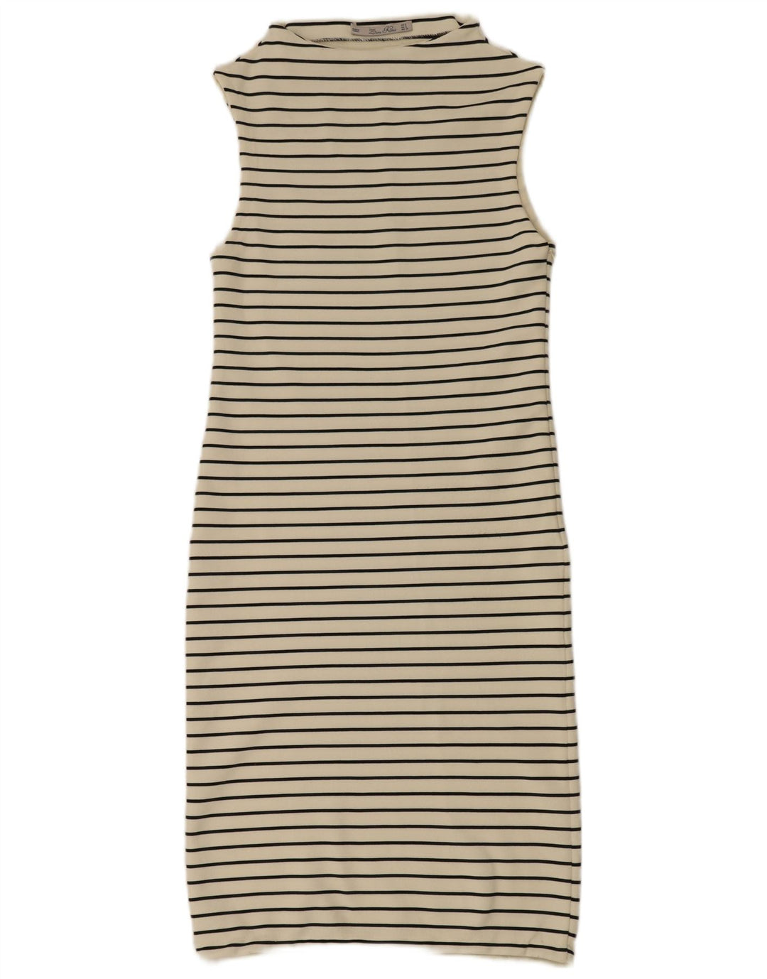 Ärmelloses Maxikleid für Damen von Zara, Gr. 40, Größe S, weiß, gestreift, Polyester