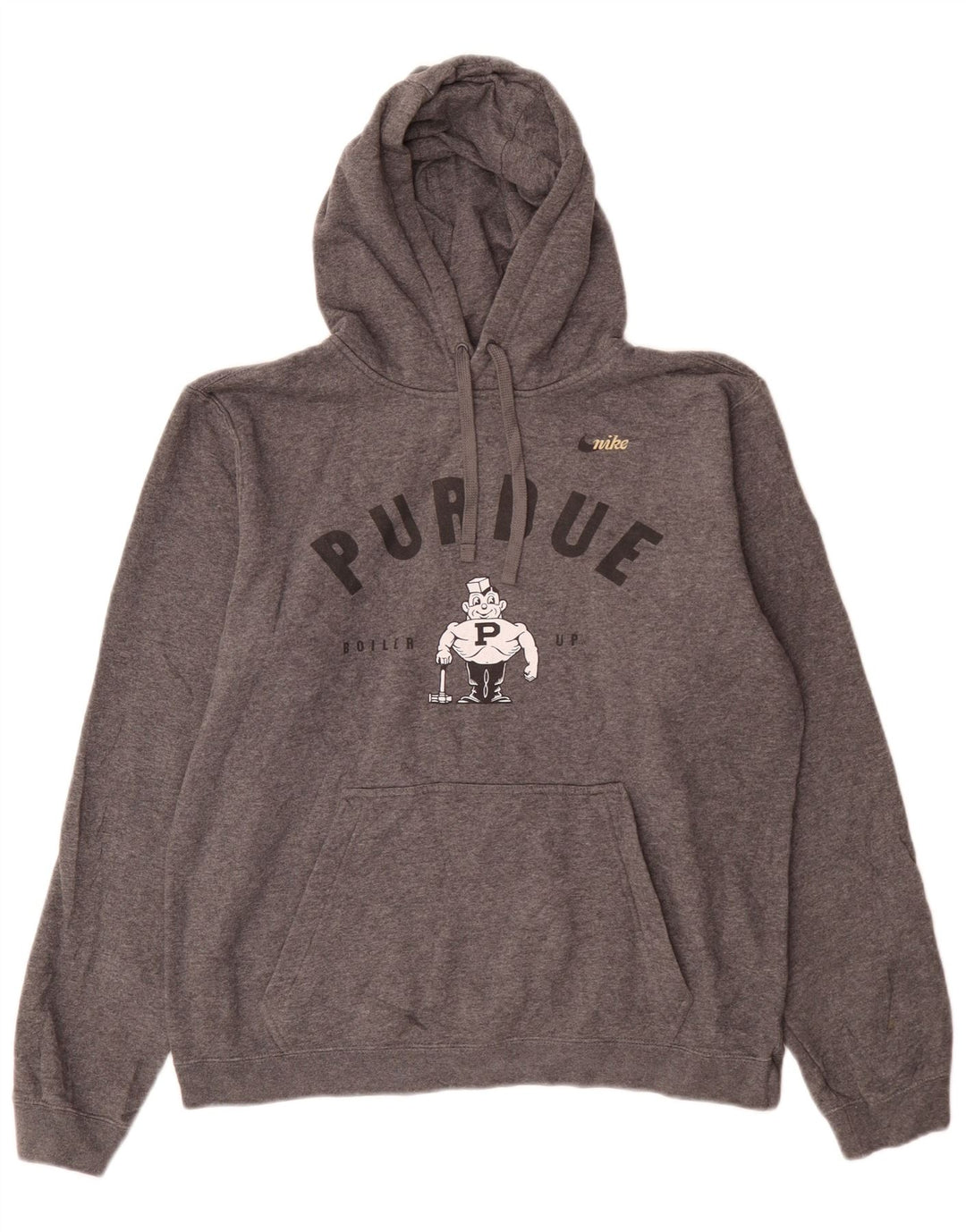 Nike Herren Purdue Graphic Hoodie Pullover mittelgraue Baumwolle