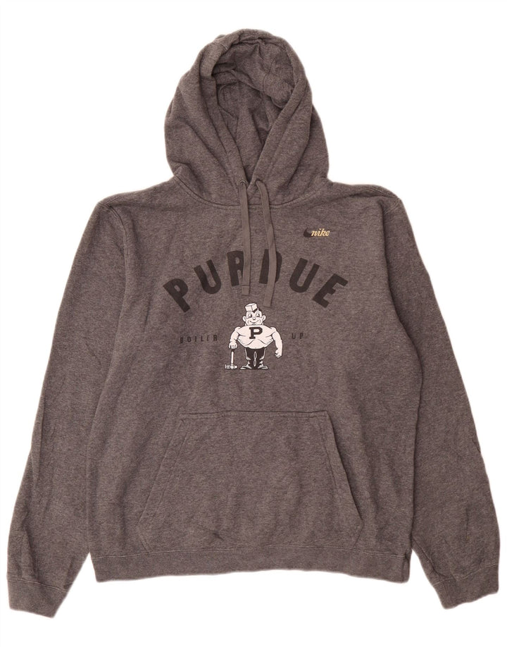 Nike Herren Purdue Graphic Hoodie Pullover mittelgraue Baumwolle