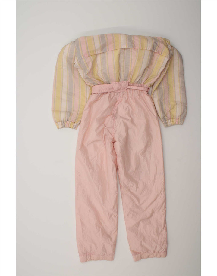 Colmar Damen-Skioverall mit Kapuze, Größe 42, klein, rosa gestreift, Polyamid