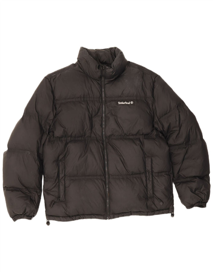 Timberland Herren Wattierte Jacke UK 40 Large Schwarz Nylon