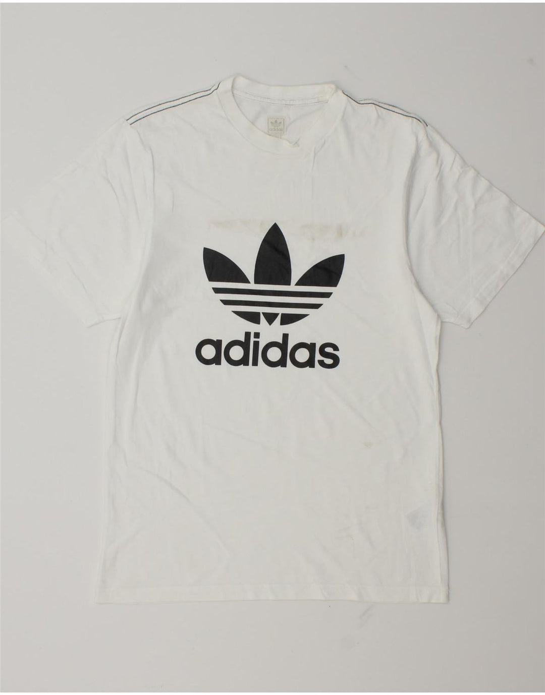 Adidas Herren Grafik T-Shirt Top Small Weiß Baumwolle