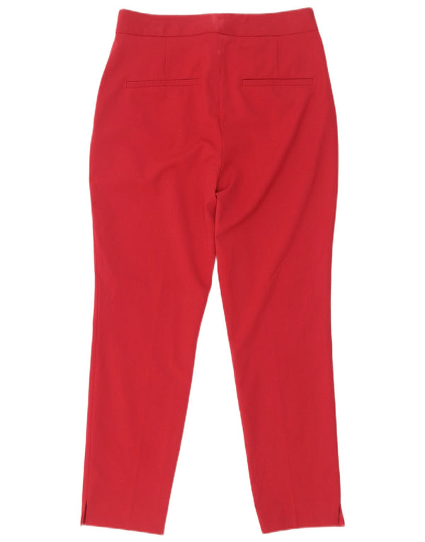 Zara Damen Slim Chino Hose EU 36 XS W26 L26 Rot Polyester