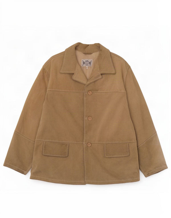 Vintage Herren Wildlederjacke UK 38 Medium Beige Leder