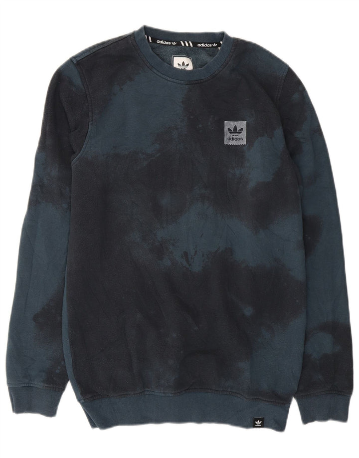 Adidas Herren Sweatshirt Pullover Small Blue Tie Dye Baumwolle