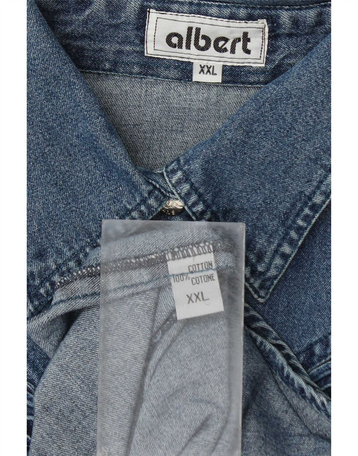 Albert Damen Jeanshemd UK 20 2XL Blaue Baumwolle