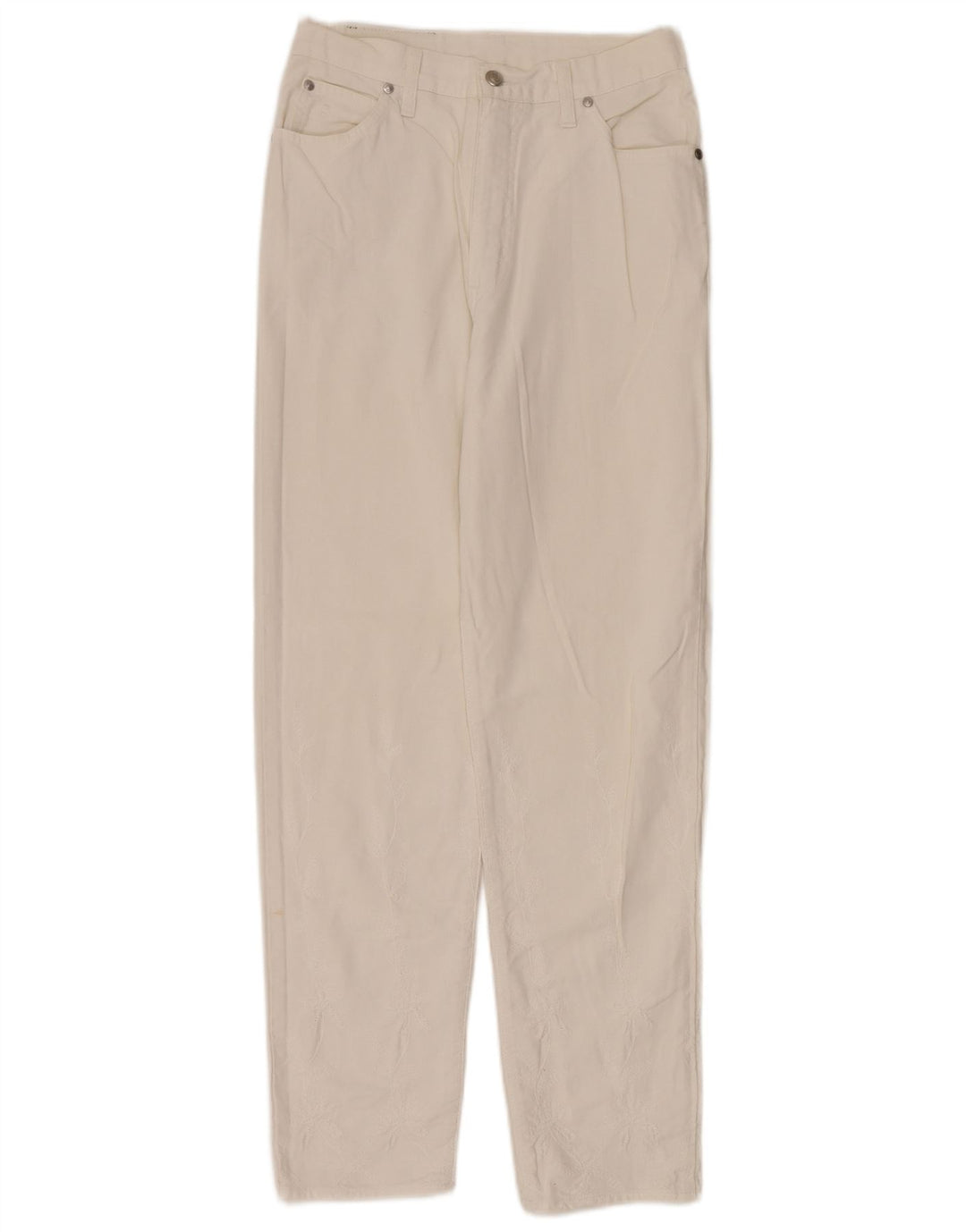 LAURA BIAGIOTTI Damen Straight Jeans W28 L30 Weiße Baumwolle