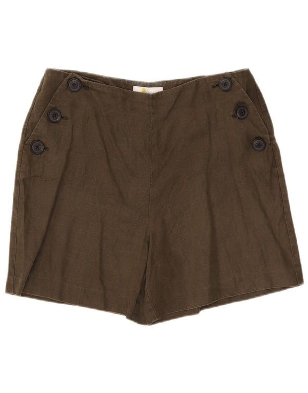 Boden Damen Chinoshorts UK 12 Medium W32 Khaki Leinen