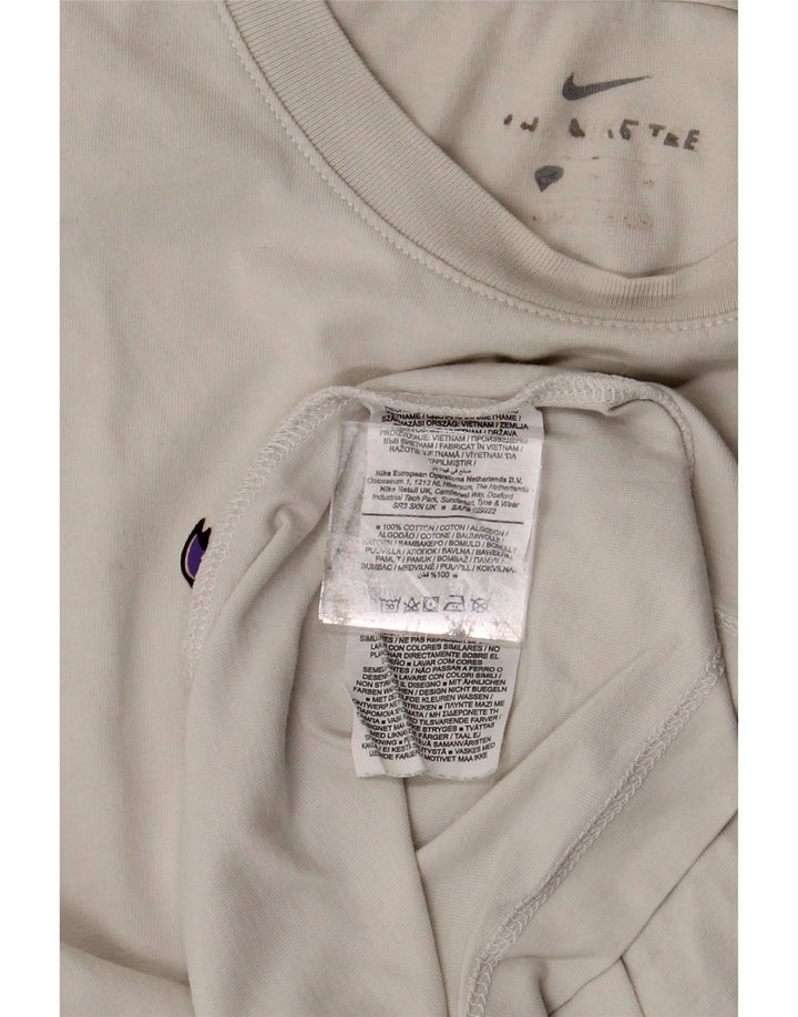 NIKE Herren-T-Shirt mit Grafik, groß, aus Baumwolle in gebrochenem Weiß