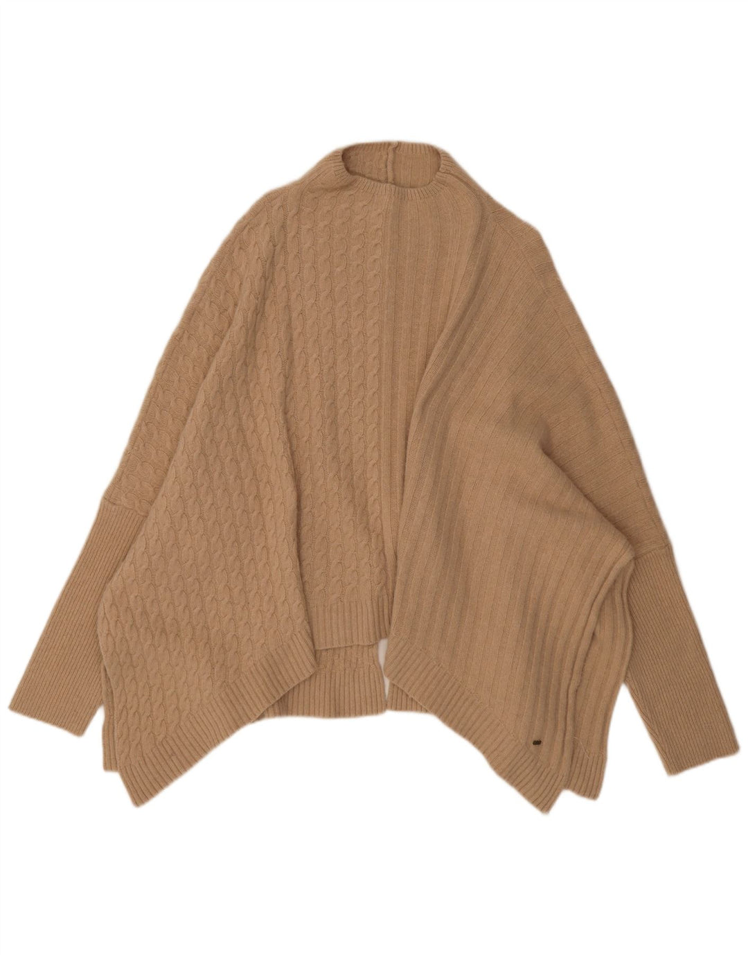 Ted Baker Damen Poncho-Pullover UK 16 Large Beige Polyamid