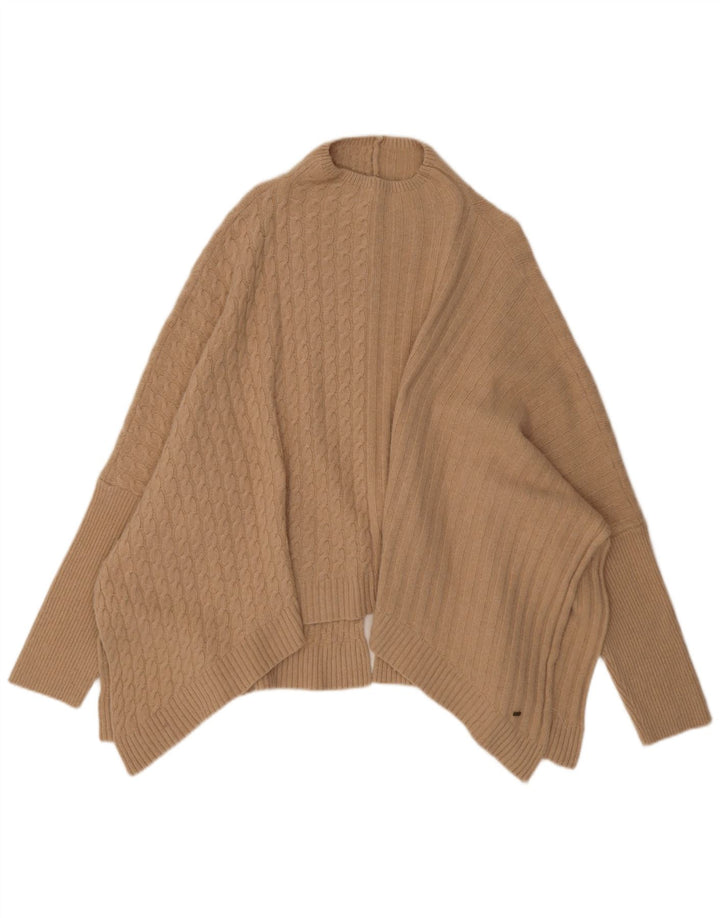 Ted Baker Damen Poncho-Pullover UK 16 Large Beige Polyamid