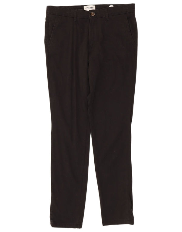 Jack & Jones Slim Chino-Hose für Herren, W30, L30, schwarze Baumwolle
