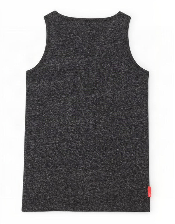 Superdry Damen Grafik-Trägershirt UK 10 Small Grau geflecktes Polyester