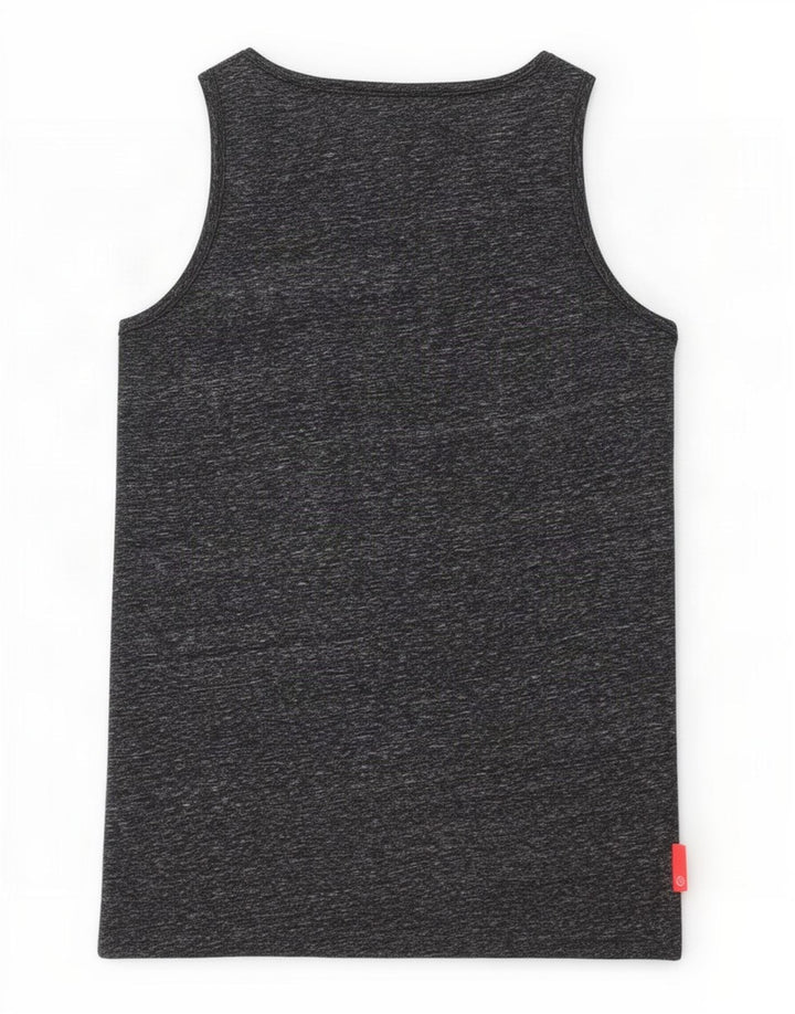 Superdry Damen Grafik-Trägershirt UK 10 Small Grau geflecktes Polyester