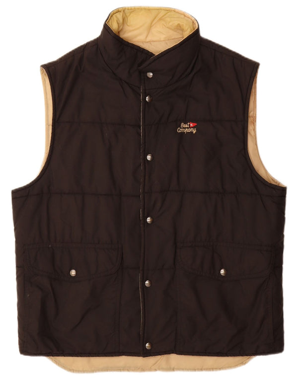 Best Company Herren Wattierte Weste UK 38 Medium Schwarz