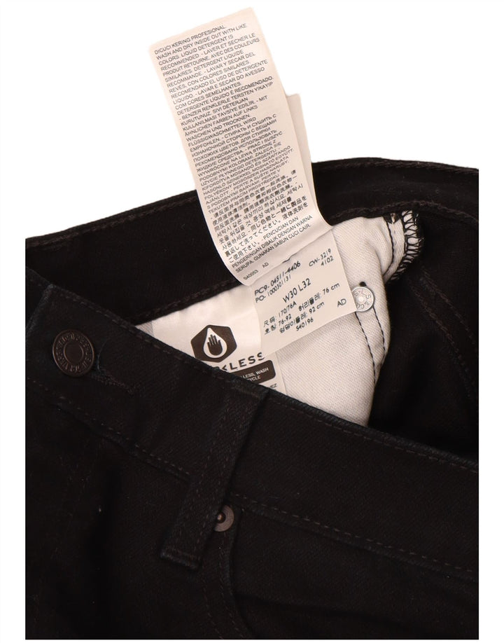 Levi's Herren 511 Slim Jeans W30 L32 schwarze Baumwolle