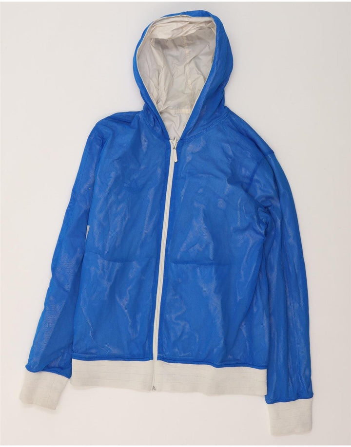 Adidas Herren Graphic Hooded Reversible Jacke UK 38 Mittelweiß Farbblock