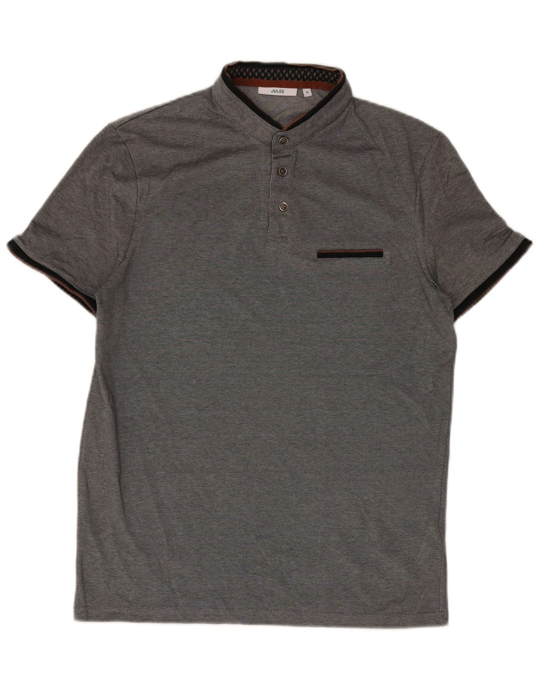 Jules Herren-Poloshirt aus mittelgrauer Baumwolle