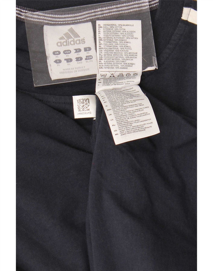 Adidas Herren Top Langarm XL Marineblau Baumwolle
