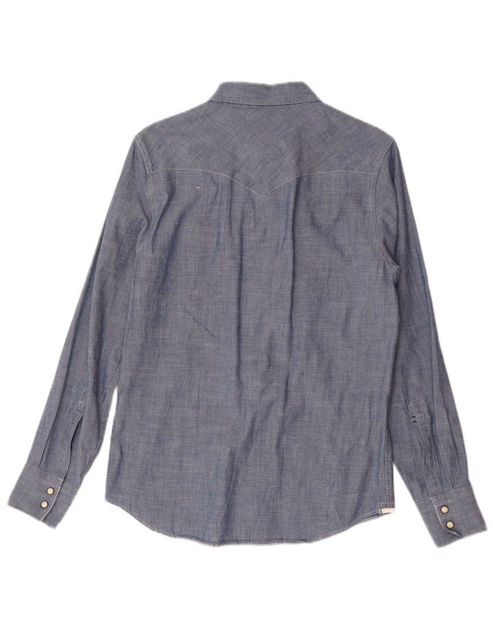 Levi's Herren-Slim-Fit-Hemd, klein, aus blauer Baumwolle