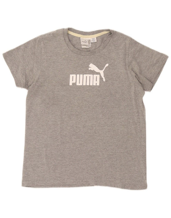 Puma Womens Graphic T-Shirt Top UK 14 Large Grau meliert