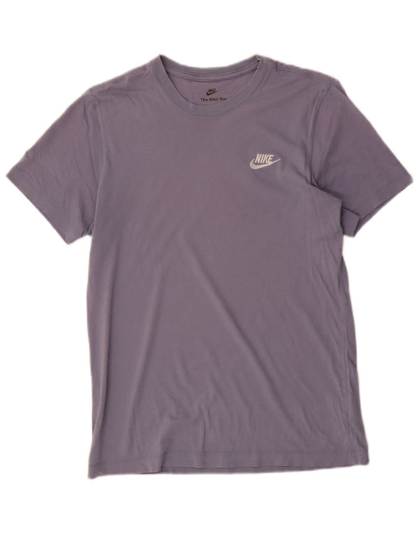 Nike Damen T-Shirt Top UK 10 Small Lila Baumwolle