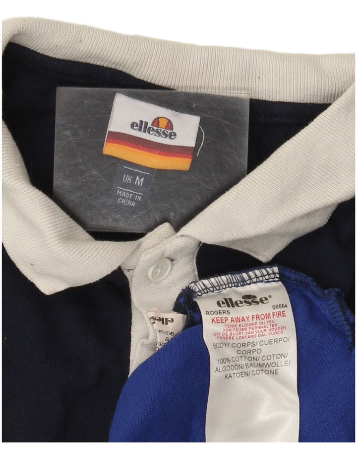 ELLESSE Herren-Poloshirt mit Grafik, mittelgroß, mehrfarbig, Colourblock-Baumwolle