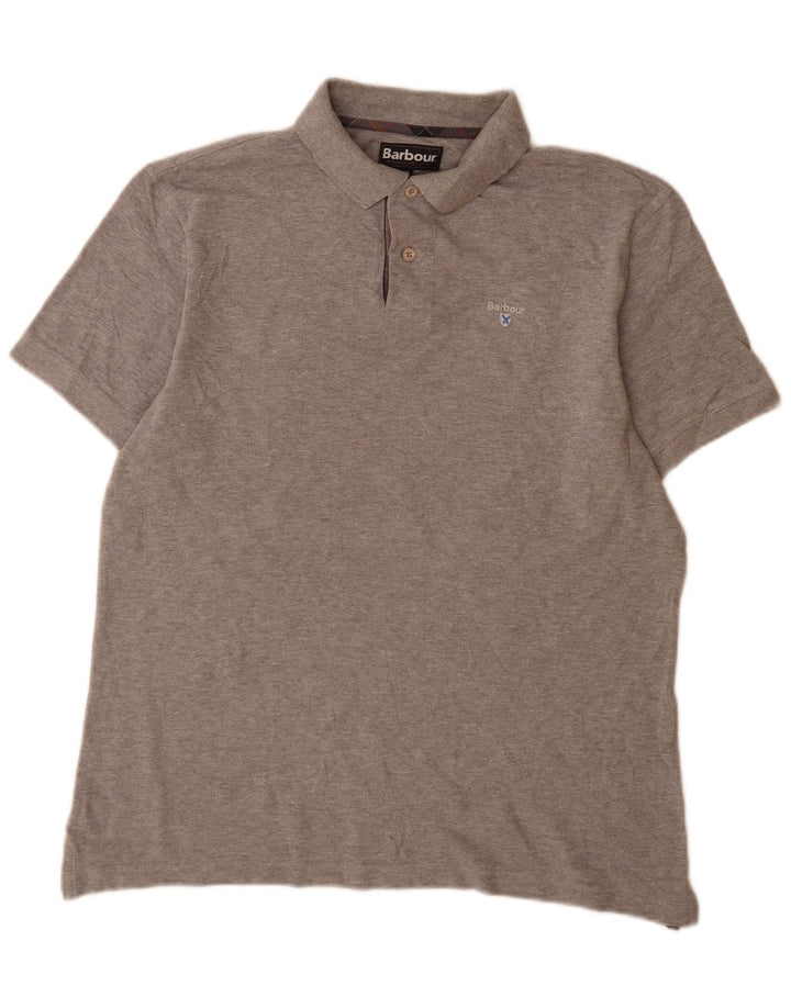 Barbour Herren Poloshirt XL Grau Baumwolle