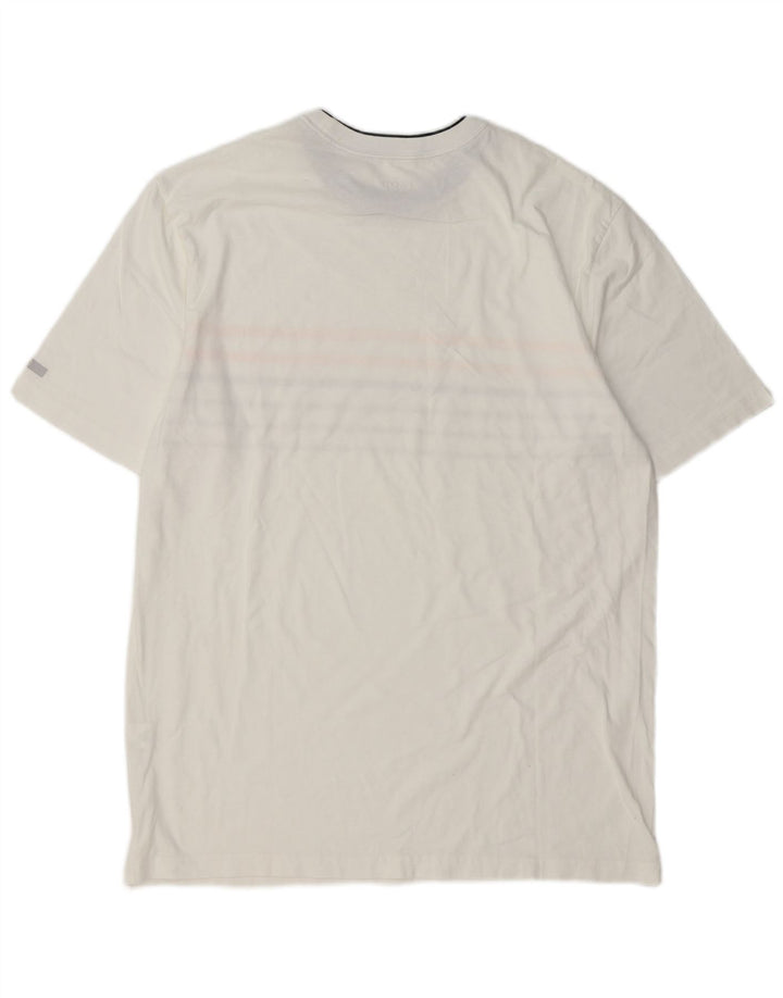 Izod Herren-T-Shirt-Oberteil, groß, weiß gestreift, Baumwolle