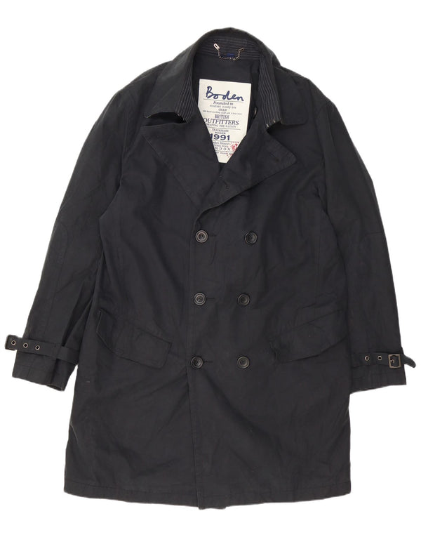 BODEN Herren Trenchcoat UK 40 Große schwarze Baumwolle