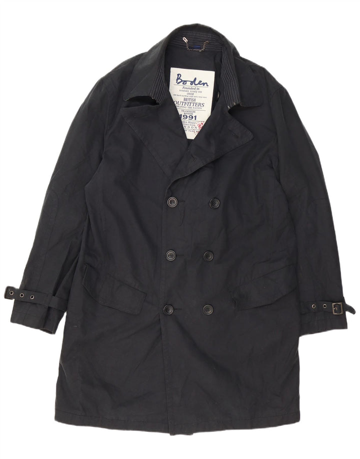 BODEN Herren Trenchcoat UK 40 Große schwarze Baumwolle