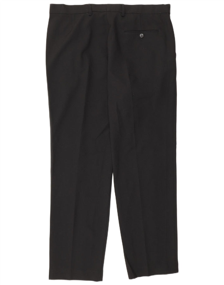 Marks & Spencer Herren-Anzughose mit normaler Passform, gerade Passform, W36 L31, Schwarz