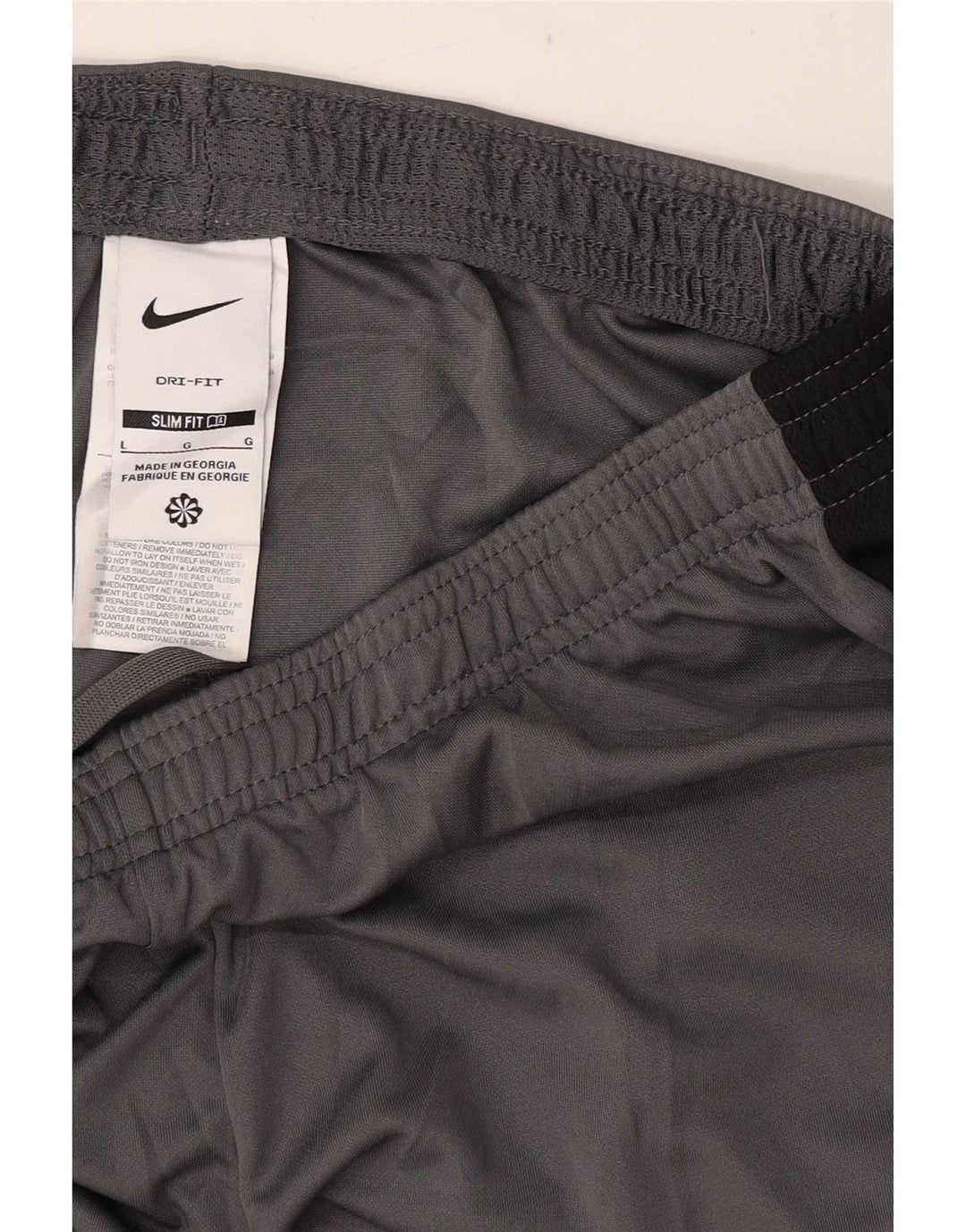 Nike Herren Dri Fit Slim Sportshorts, großes graues Farbblock-Polyester