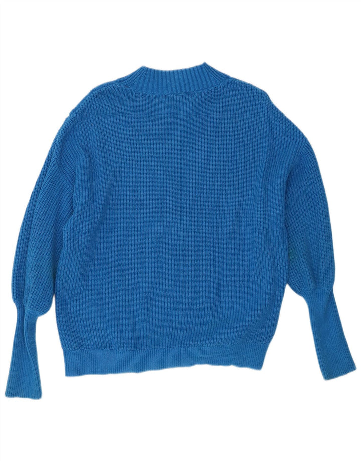 Marks & Spencer Rollkragenpullover für Damen, Gr. 16, Größe L, blau, Viskose