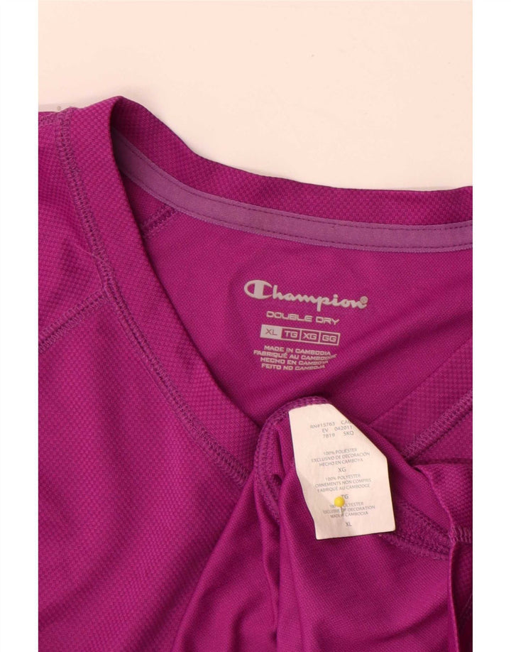 Champion Damen T-Shirt Top UK 18 XL Rosa Polyester