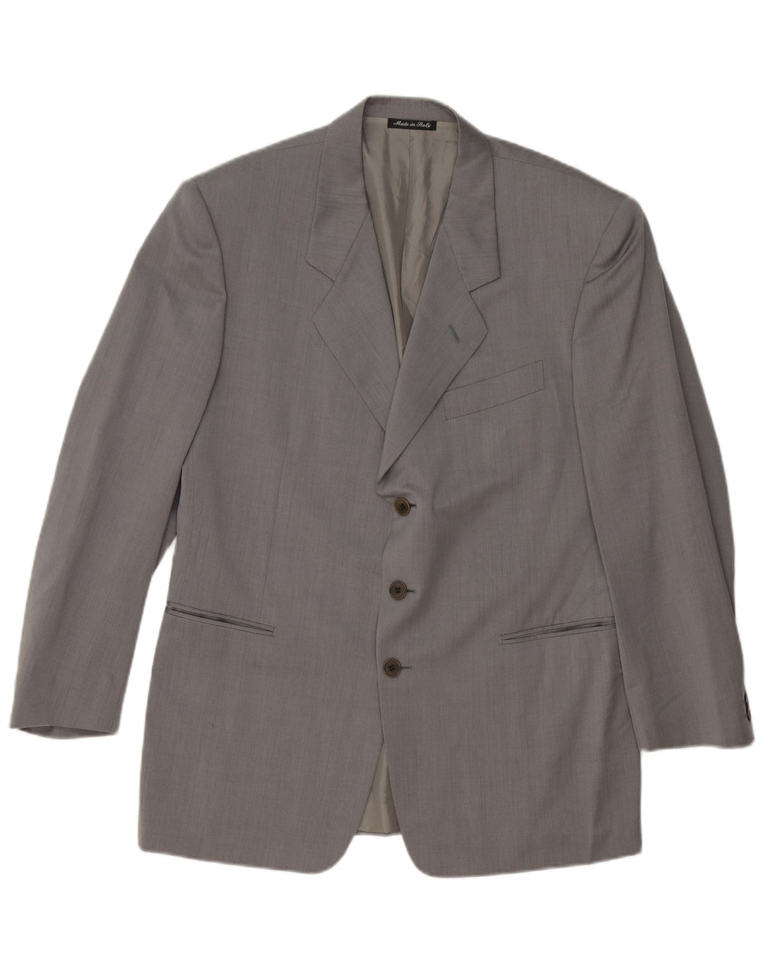 PAL ZILERI Herren-Blazer mit 3 Knöpfen, IT 50, groß, graue Schurwolle